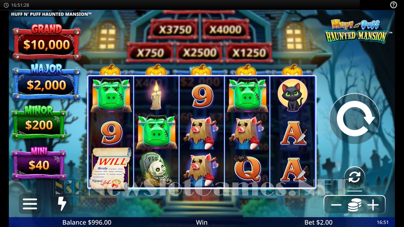 Huff N Puff Haunted Mansion Slot Slot Image in Demo - pic. 2