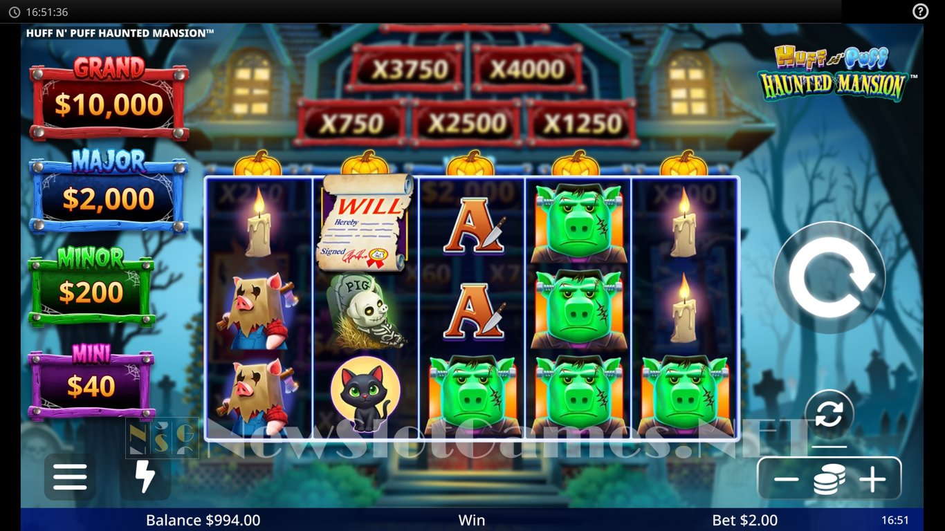Huff N Puff Haunted Mansion Slot Slot Image in Demo - pic. 3