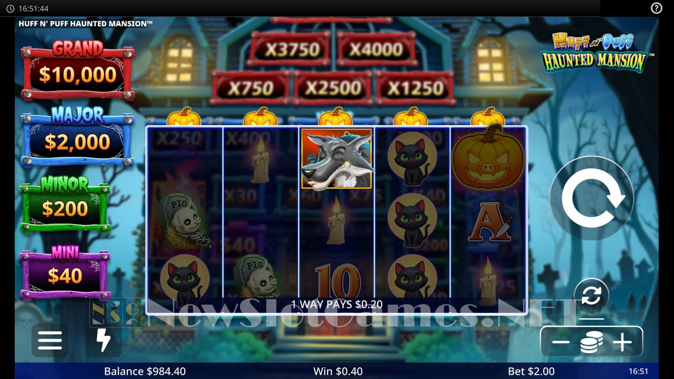 Huff N Puff Haunted Mansion Slot Slot Image in Demo - pic. 4