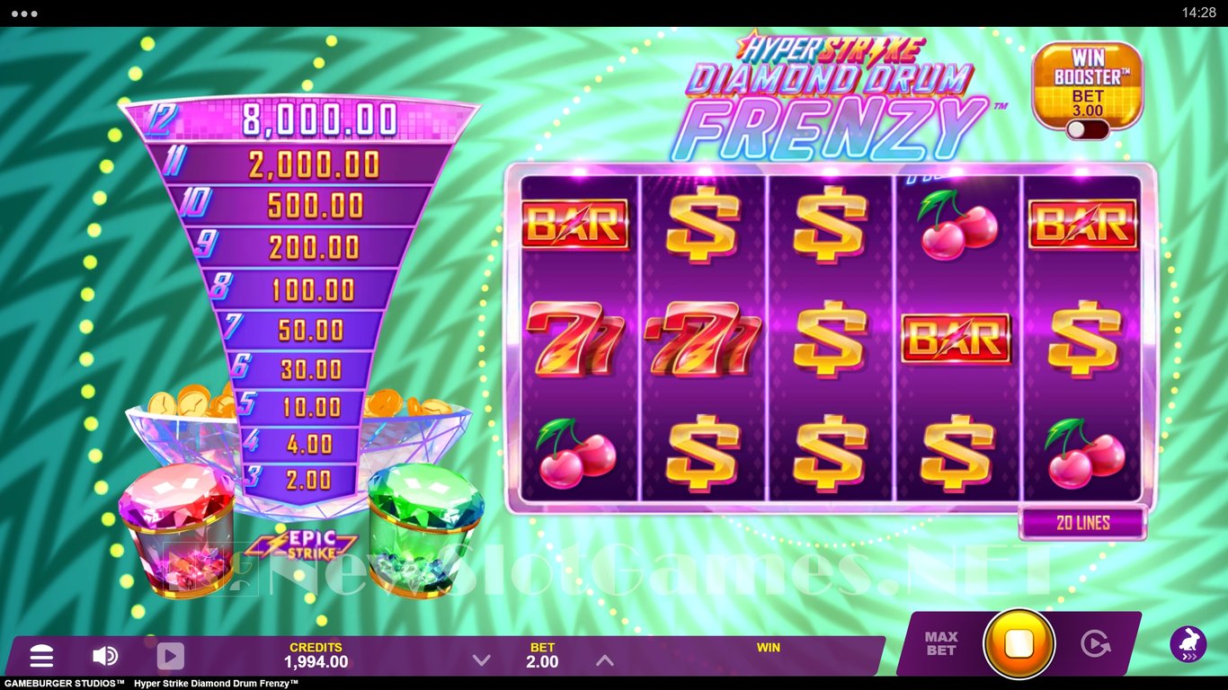 Hyper Strike Diamond Drum Frenzy Slot Slot Image in Demo - pic. 2