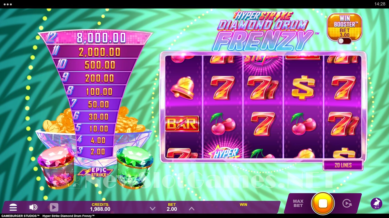 Hyper Strike Diamond Drum Frenzy Slot Slot Image in Demo - pic. 3