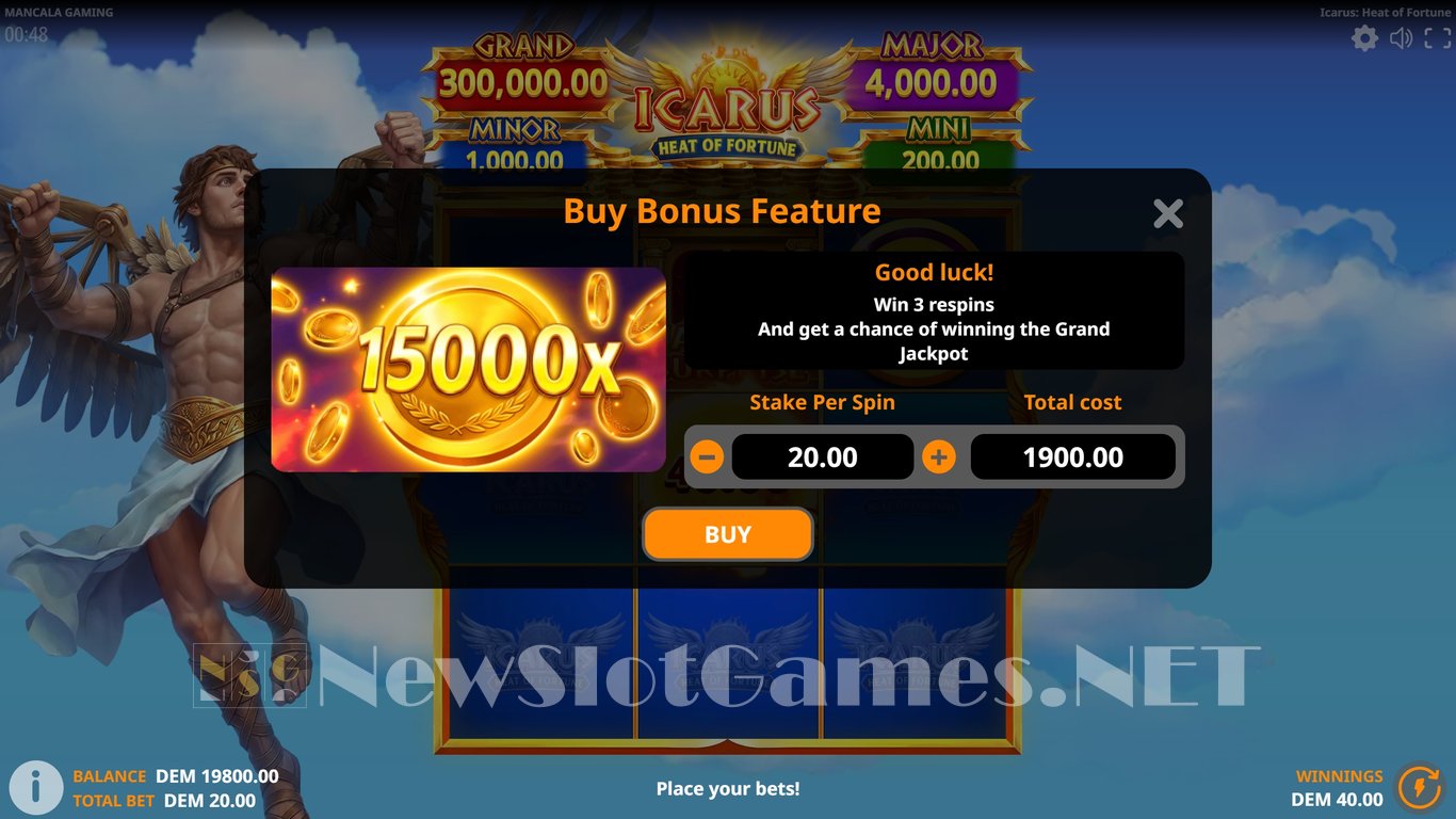 Icarus Heat of Fortune Slot Slot Image in Demo - pic. 5