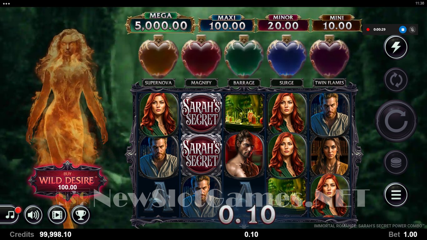Immortal Romance Sarahs Secret Power Combo Slot Slot Image in Demo - pic. 3