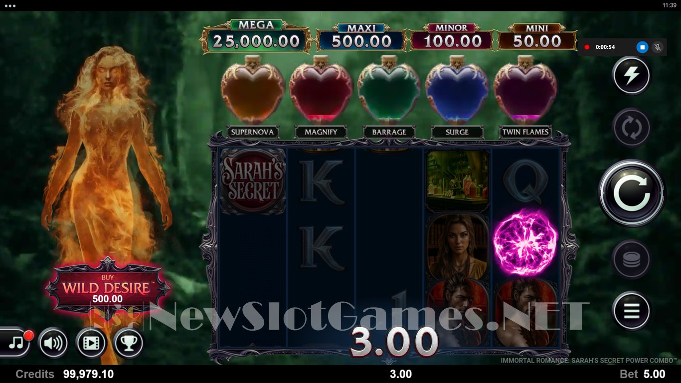 Immortal Romance Sarahs Secret Power Combo Slot Slot Image in Demo - pic. 5