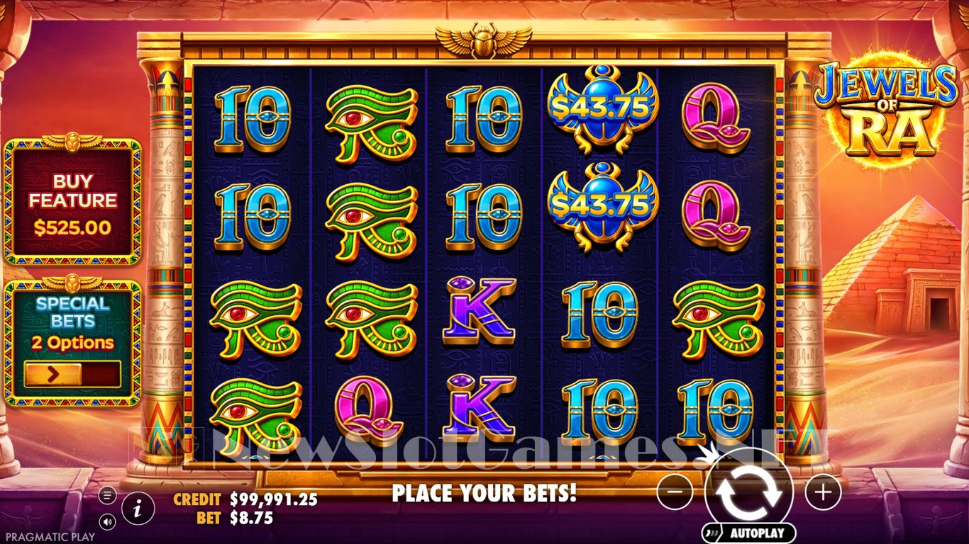 Jewels of Ra Slot Demo Image
