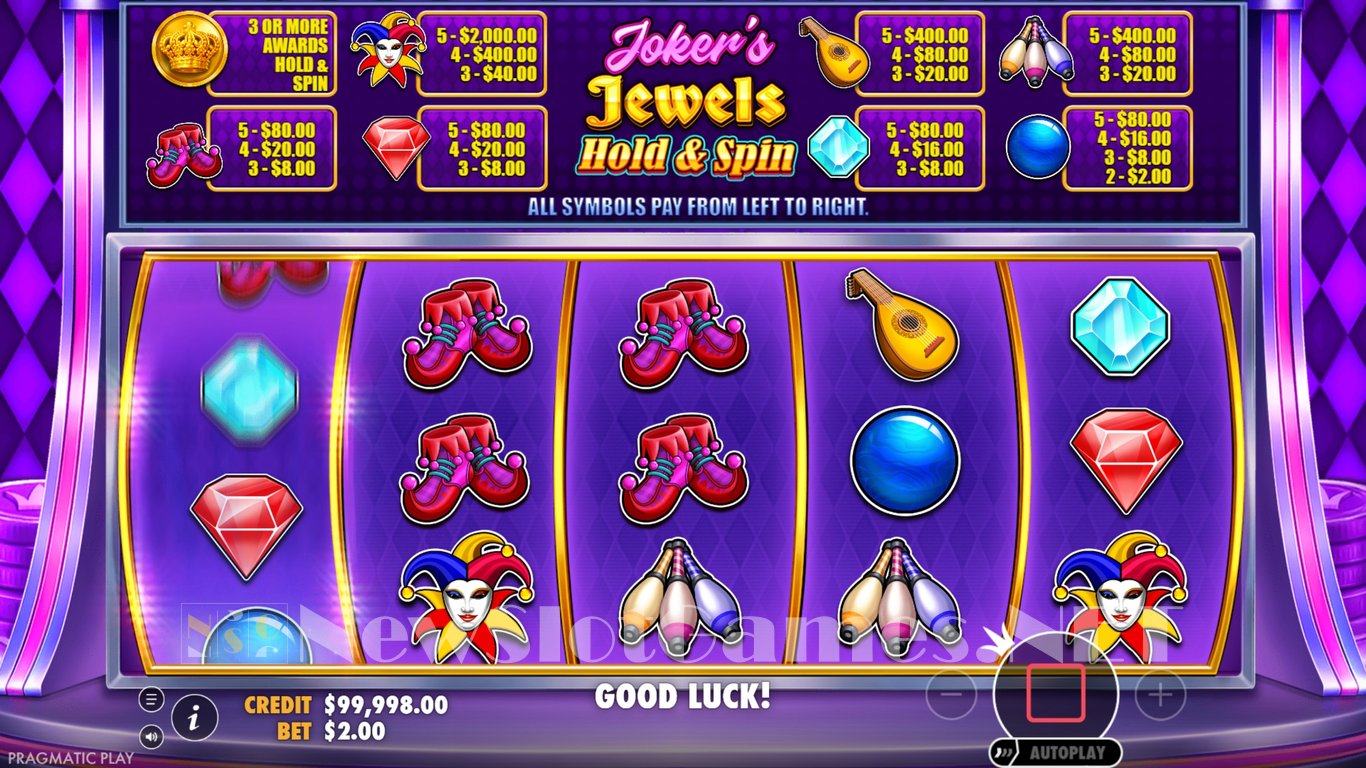 Jokers Jewels Hold & Spin Slot Demo Image