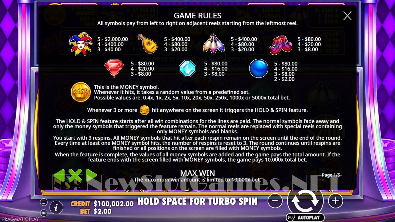 Jokers Jewels Hold & Spin Slot Slot Image in Demo - pic. 4