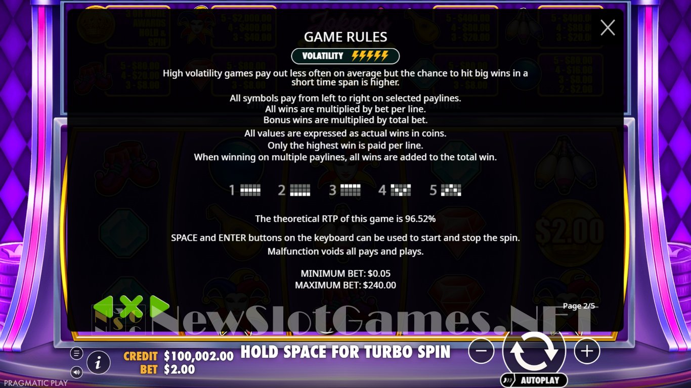 Jokers Jewels Hold & Spin Slot Slot Image in Demo - pic. 5