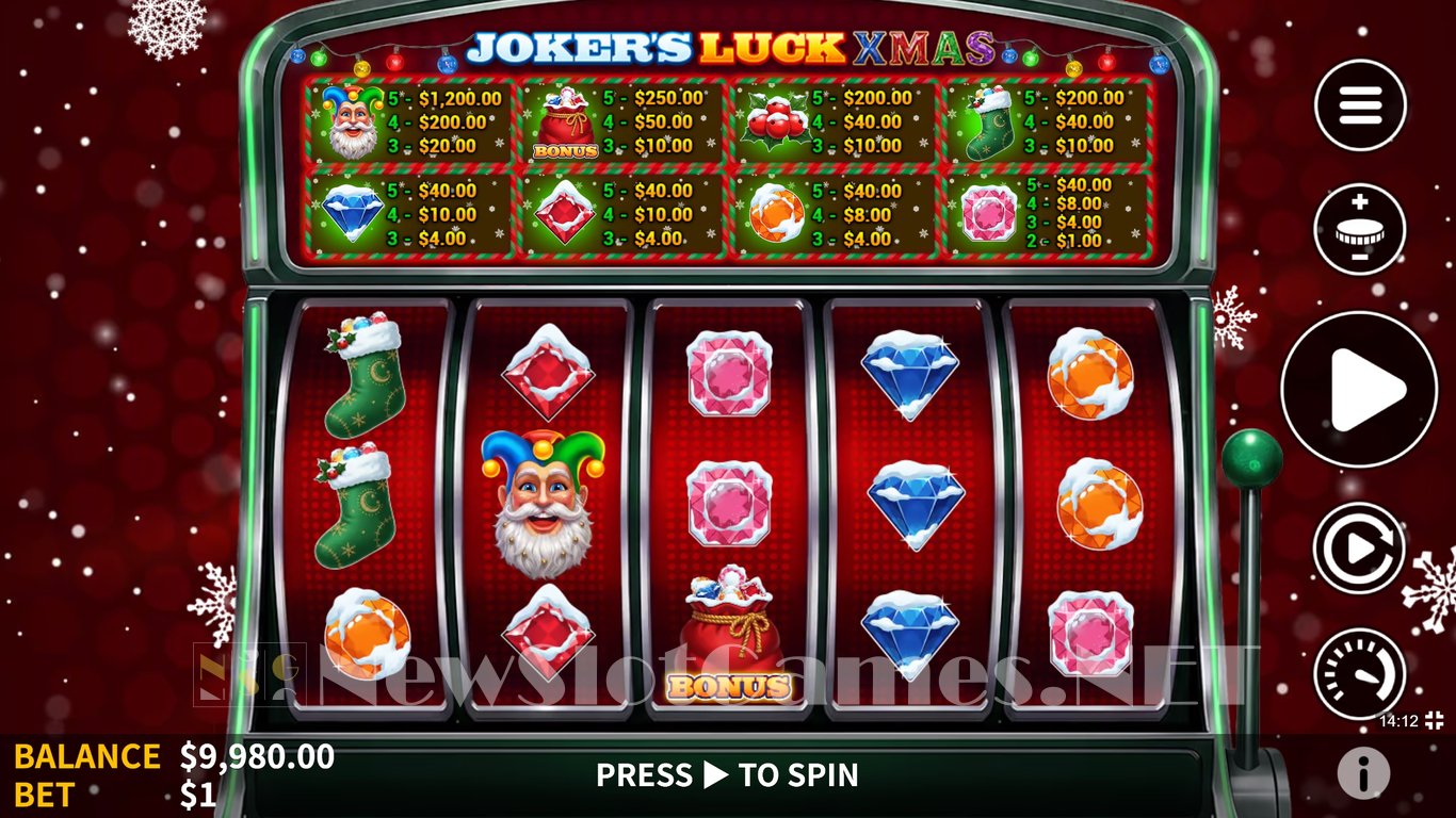 Jokers Luck XMAS Slot Demo Image