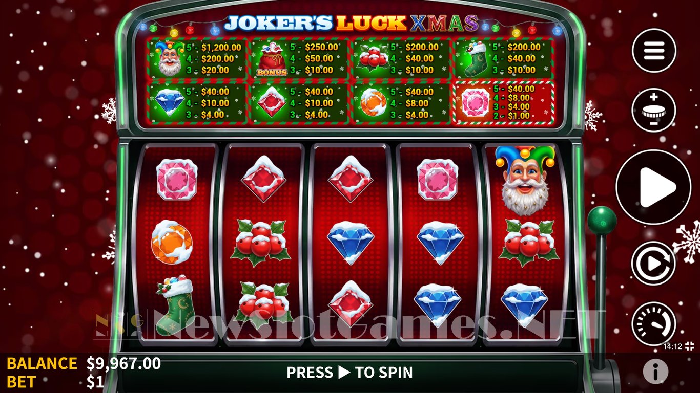 Jokers Luck XMAS Slot Slot Image in Demo - pic. 2