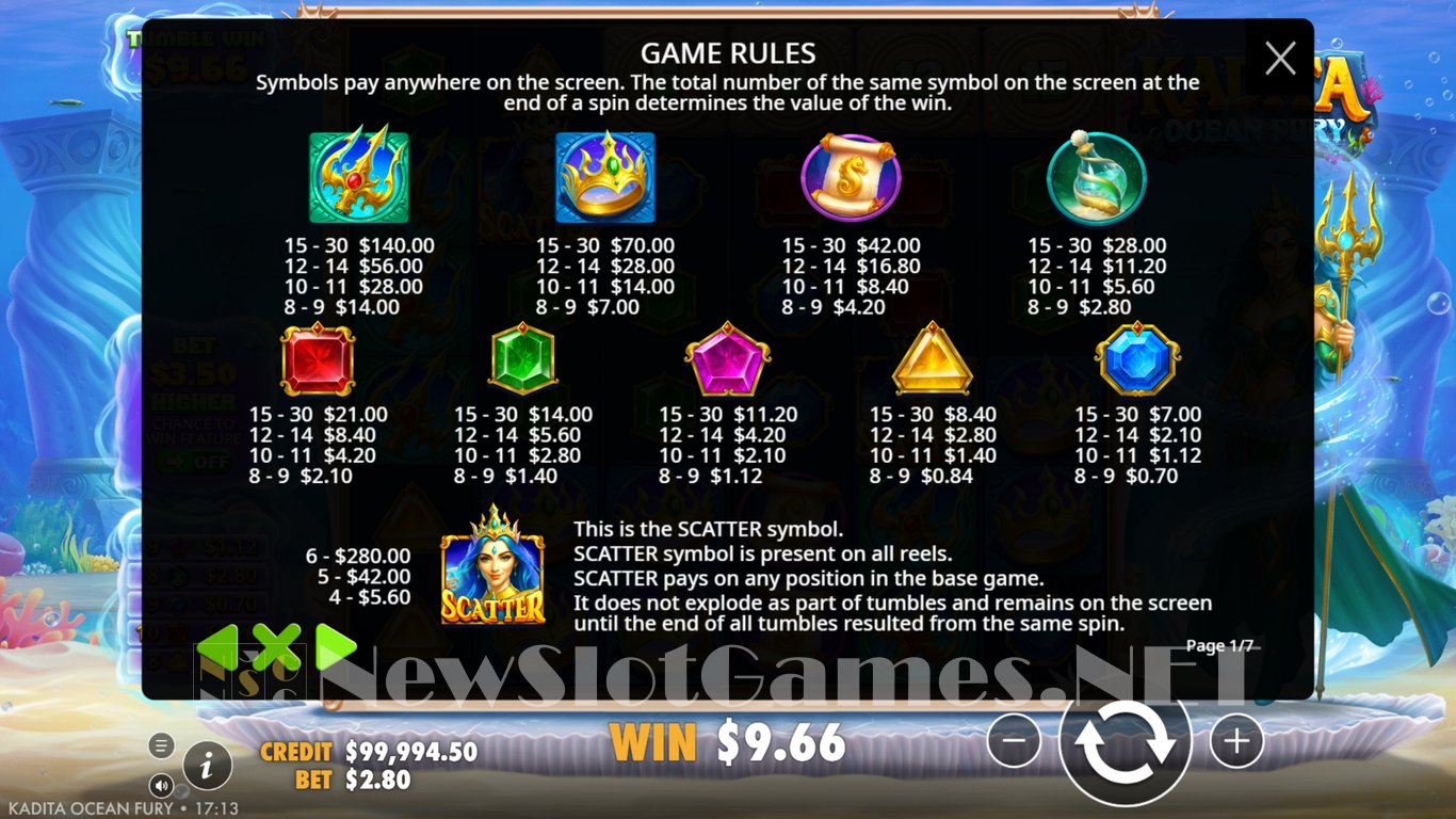 Kadita Ocean Fury Slot Slot Image in Demo - pic. 5