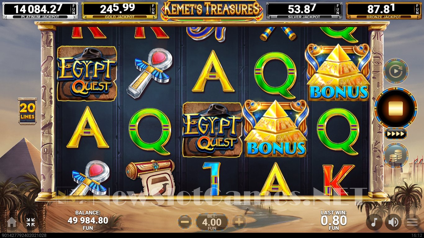 Kemets Treasures Egypt Quest Slot Slot Image in Demo - pic. 2