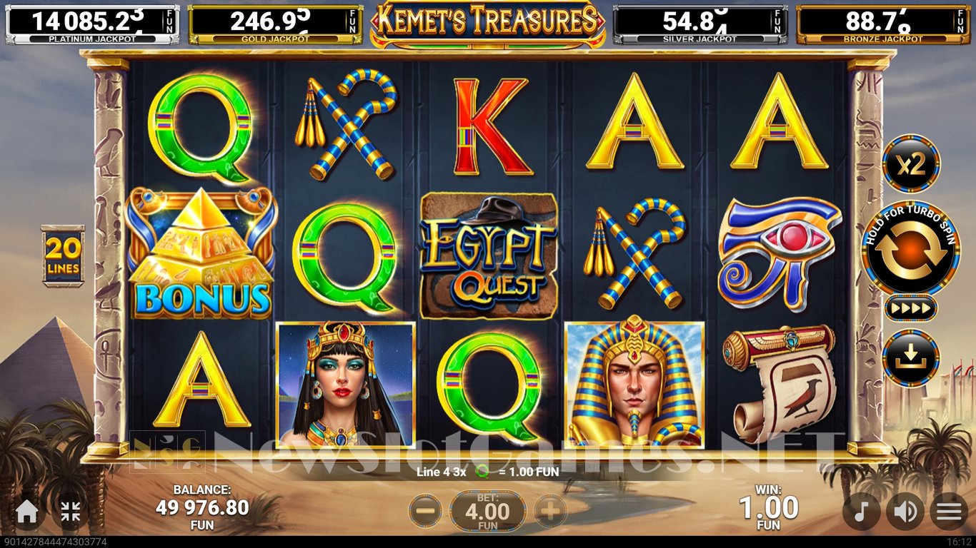 Kemets Treasures Egypt Quest Slot Slot Image in Demo - pic. 3