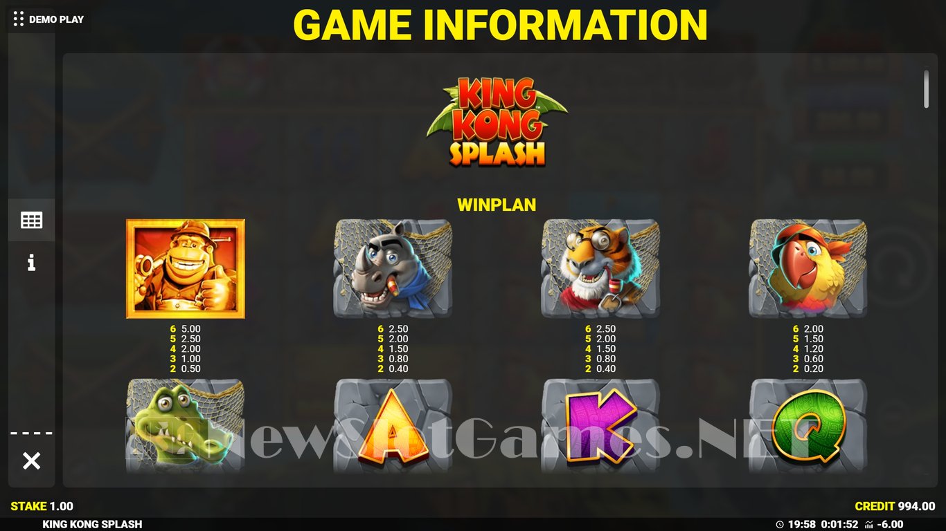King Kong Splash Slot Slot Image in Demo - pic. 5