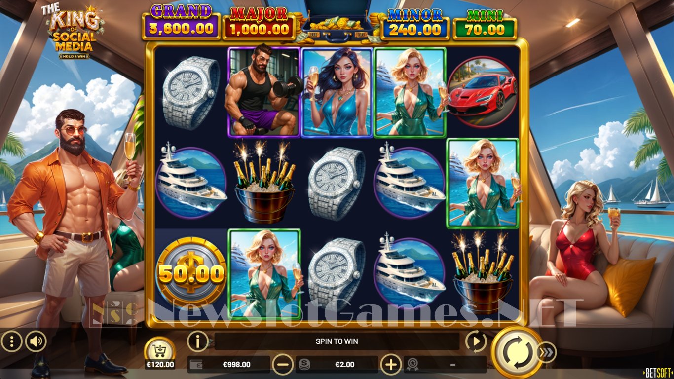 The King of Social Media Slot Demo Image
