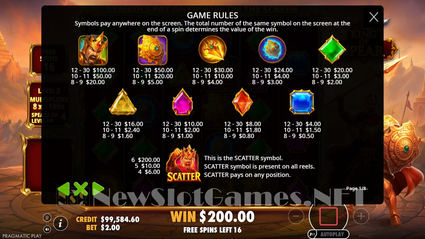 King of Spear Slot Slot Image in Demo - pic. 8