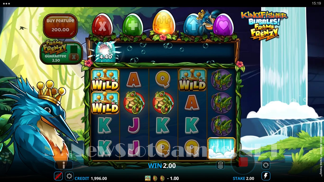 Kingfisher Bubbles Frame Frenzy Slot Slot Image in Demo - pic. 2