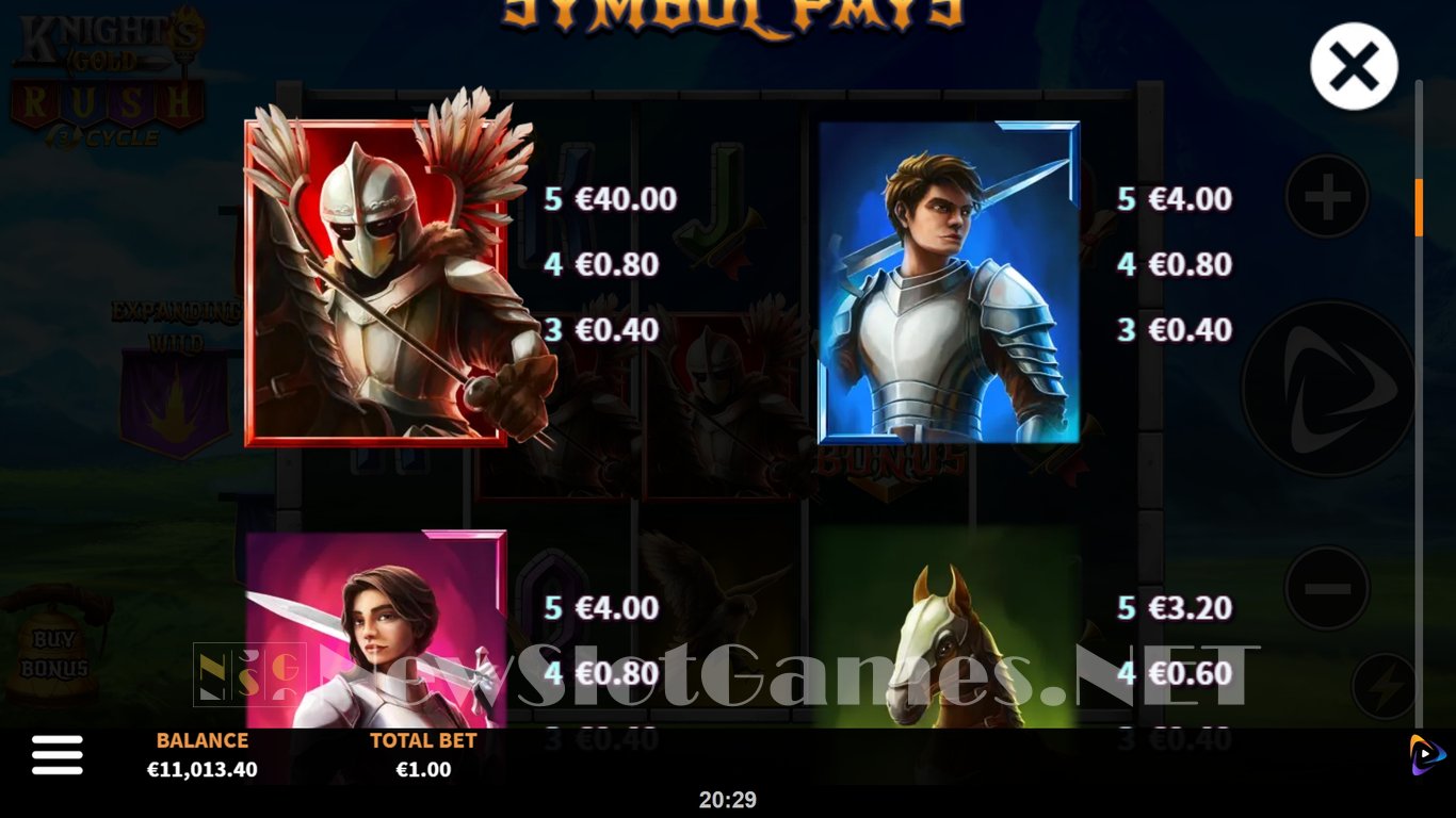 Knights Gold Rush 3 Cycle Slot Slot Image in Demo - pic. 7