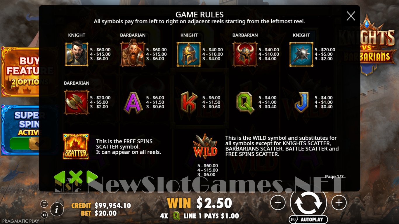 Knights vs Barbarians Slot Slot Image in Demo - pic. 5