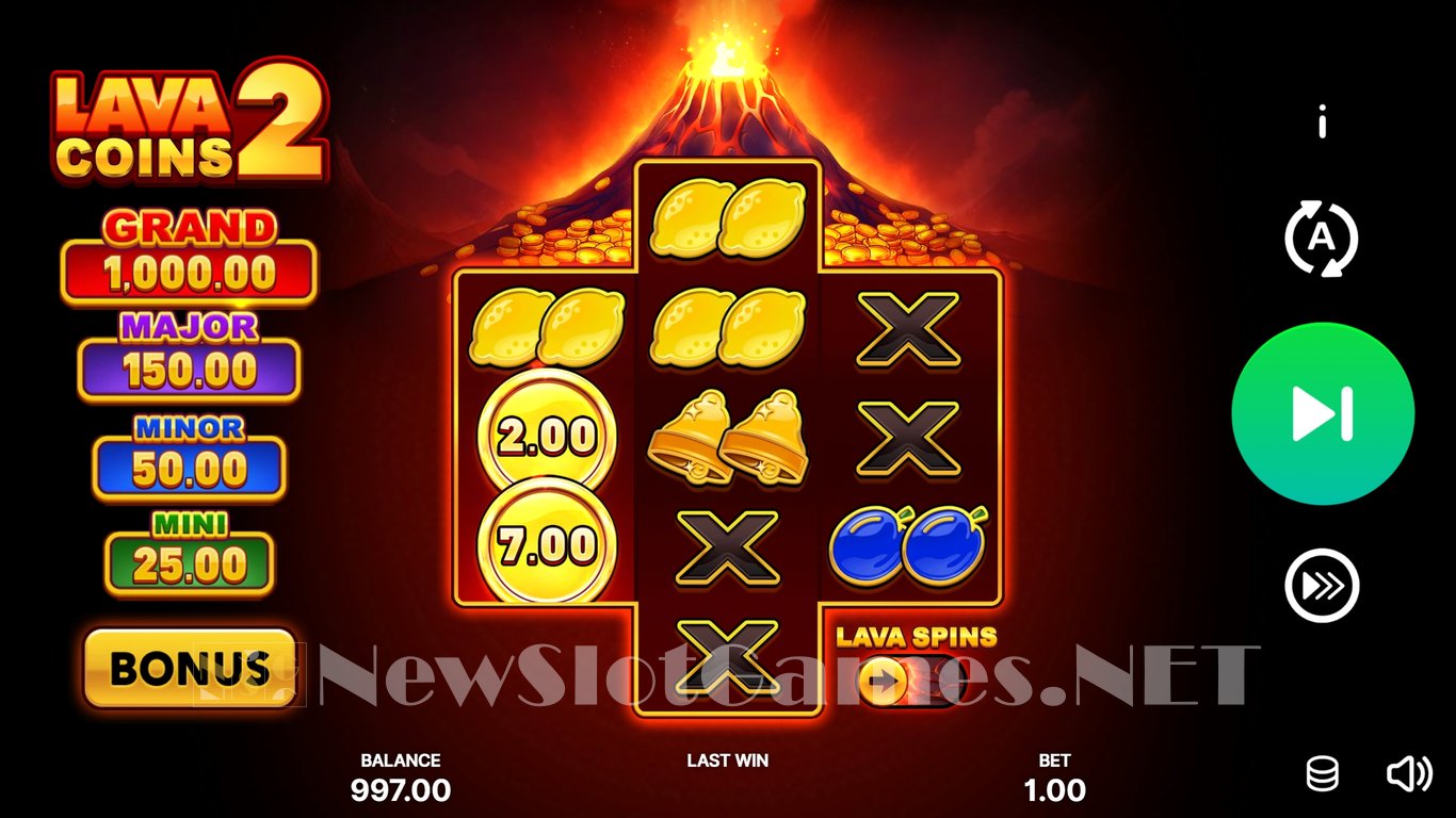 Lava Coins 2 Slot Demo Image