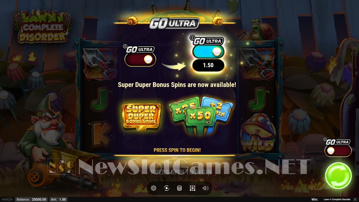 Lawn N Complete Disorder Slot Demo Image