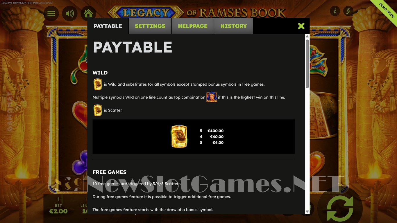 Legacy of Ramses Book Slot Slot Image in Demo - pic. 5