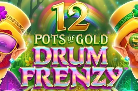 12 Pots of Gold Drum Frenzy Slot Logo