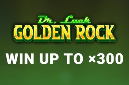 Dr. Luck Golden Rock Slot Logo