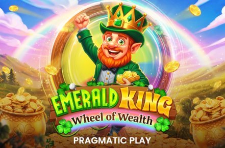 Emerald King Wheel of Wealth Slot Logo