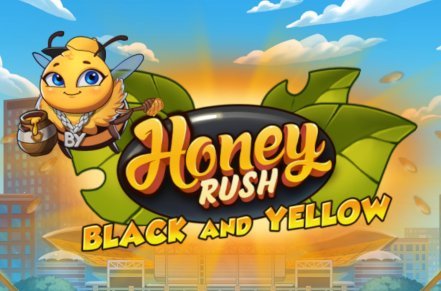 Honey Rush Black and Yellow Slot Logo