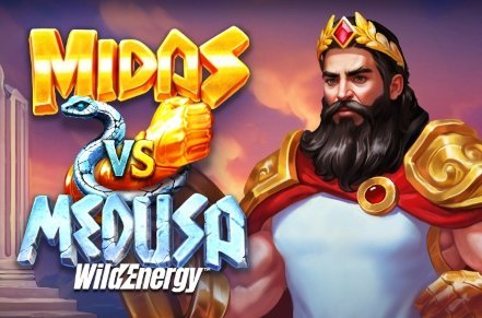 Midas VS Medusa WildEnergy Slot Logo