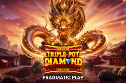 Triple Pot Diamond Slot Logo