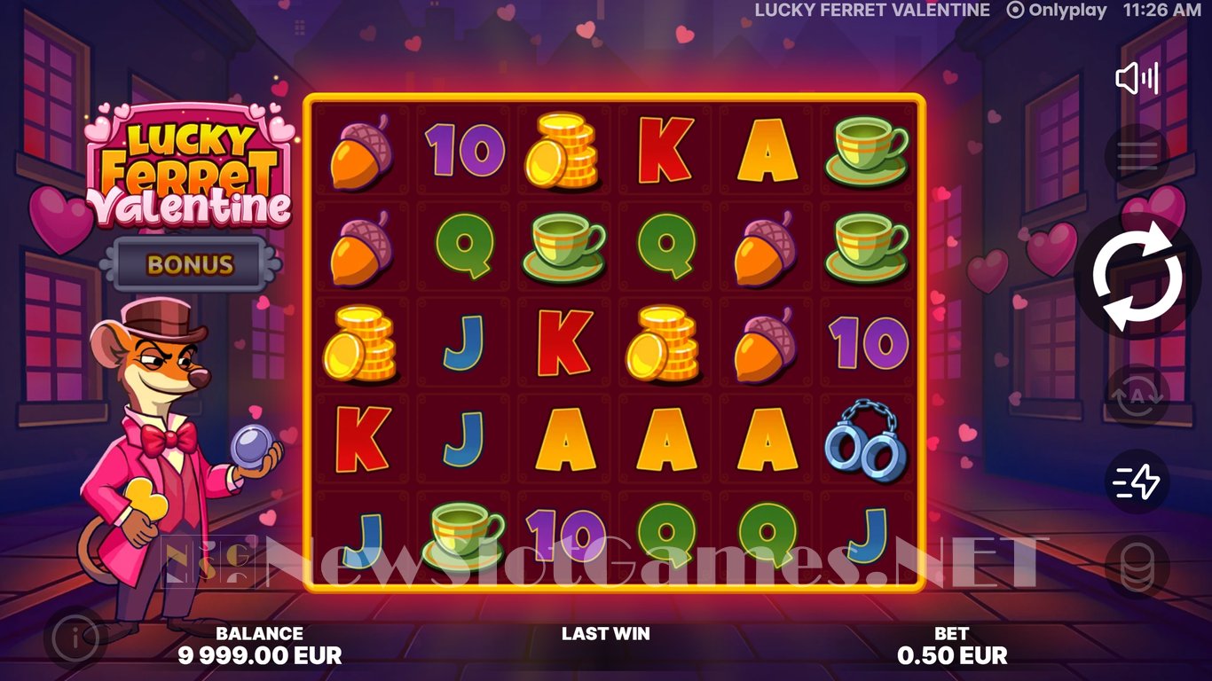 Lucky Ferret Valentine Slot Demo Image