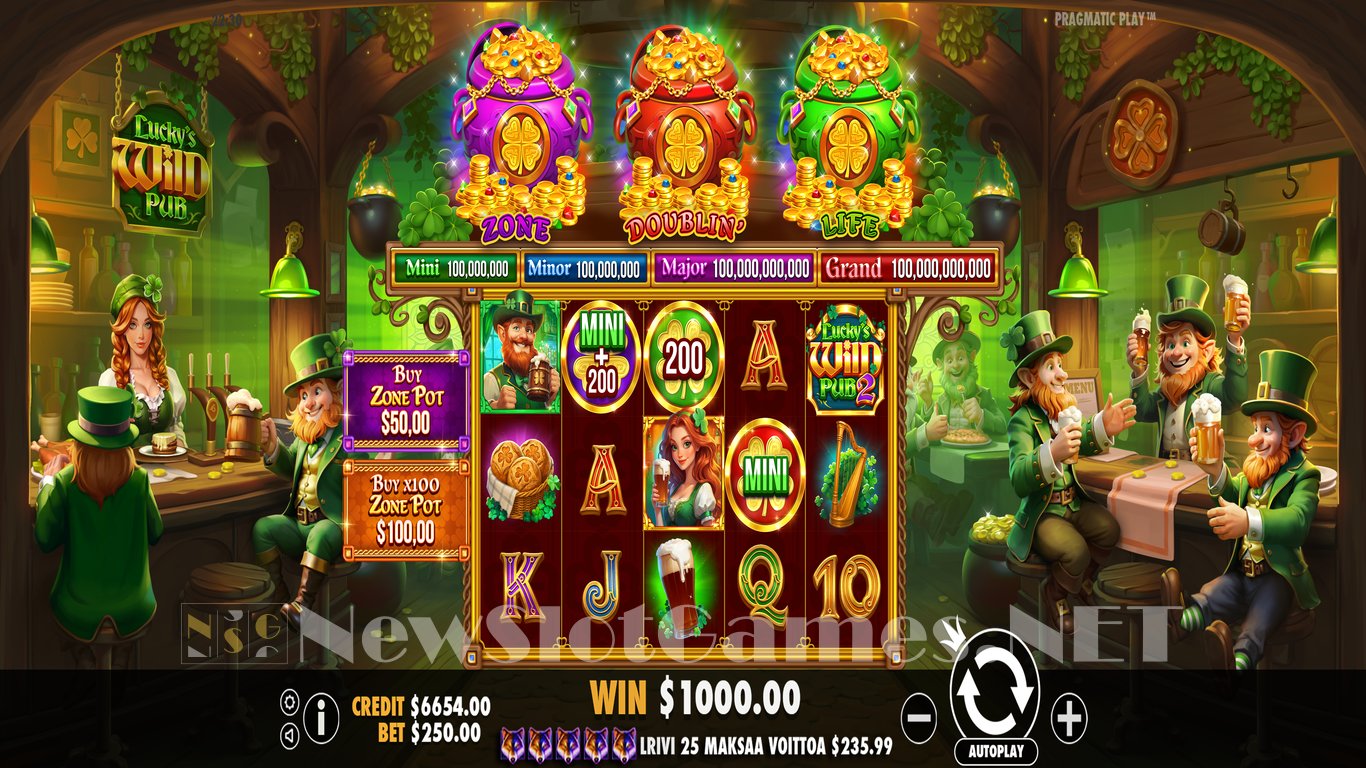 Luckys Wild Pub 2 Slot Demo Image
