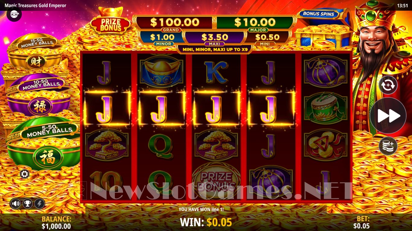 Magic Treasures Gold Emperor Slot Demo Image