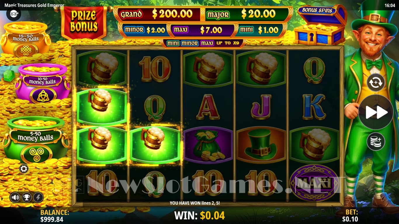 Magic Treasures Gold Enchanted Shamrock Slot Demo Image