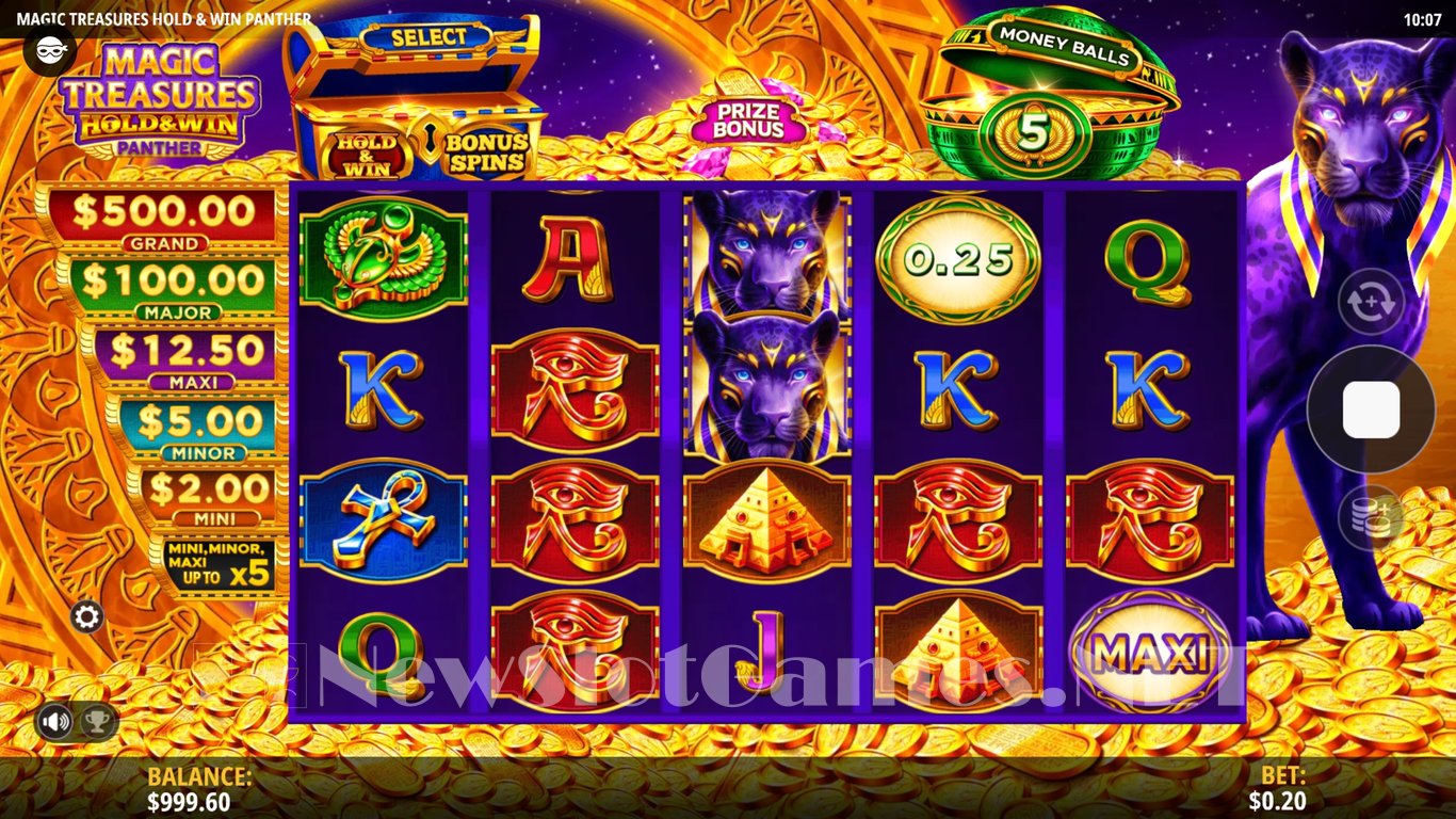 Magic Treasures Hold & Win Panther Slot Demo Image