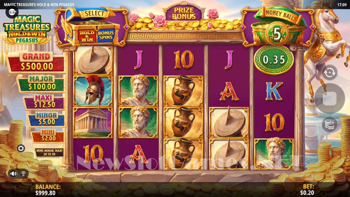 Magic Treasures Hold & Win Pegasus Slot Demo Image