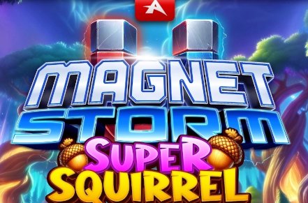 Magnet Storm Super Squirrel Slot Logo