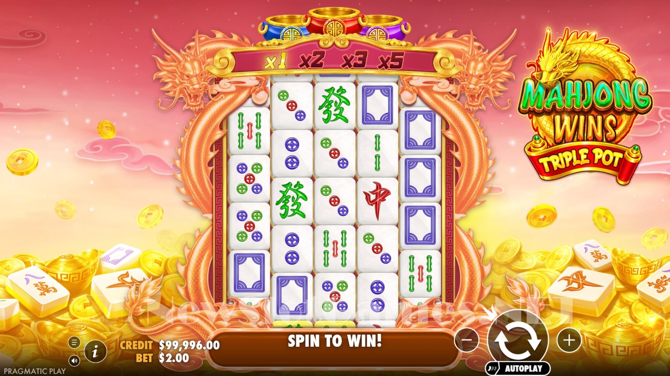 Mahjong Wins Triple Pot Slot Demo Image