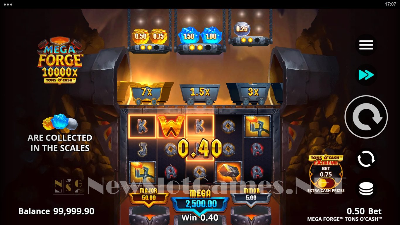 Mega Forge Tons OCash Slot Demo Image