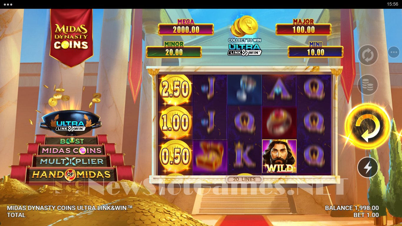 Midas Dynasty Coins Ultra Link&Win Slot Demo Image