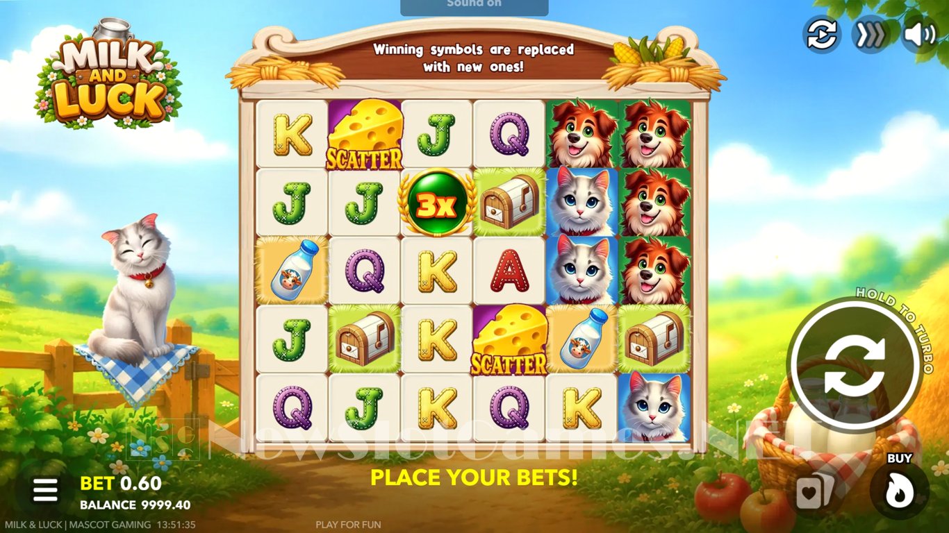 Milk and Luck Slot Demo Image