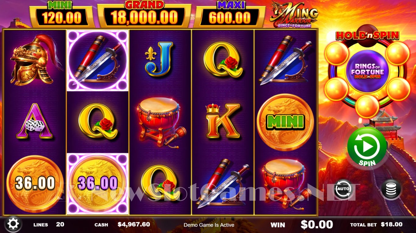 Ming Warrior Rings of Fortune Slot Slot Image in Demo - pic. 2