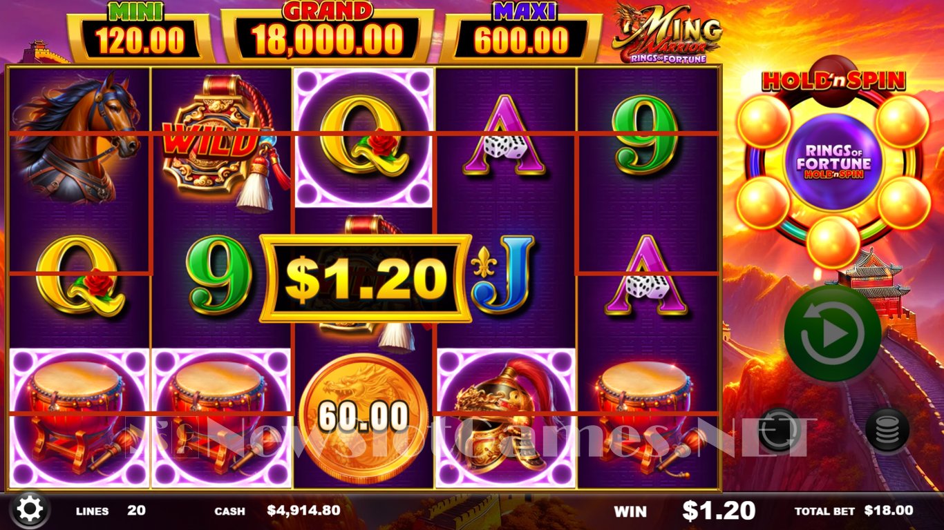 Ming Warrior Rings of Fortune Slot Slot Image in Demo - pic. 4