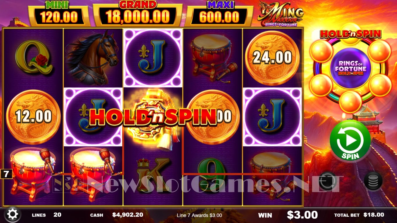 Ming Warrior Rings of Fortune Slot Slot Image in Demo - pic. 6