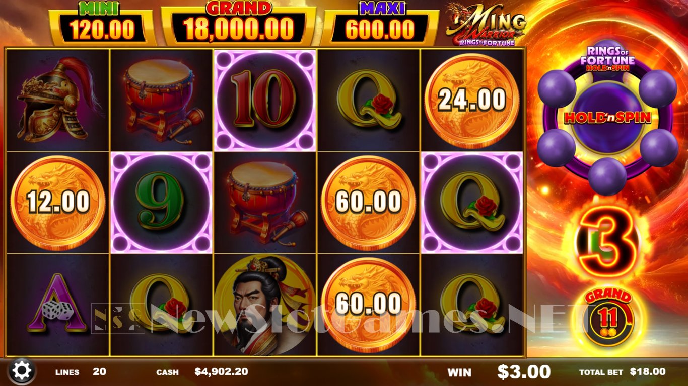 Ming Warrior Rings of Fortune Slot Slot Image in Demo - pic. 7