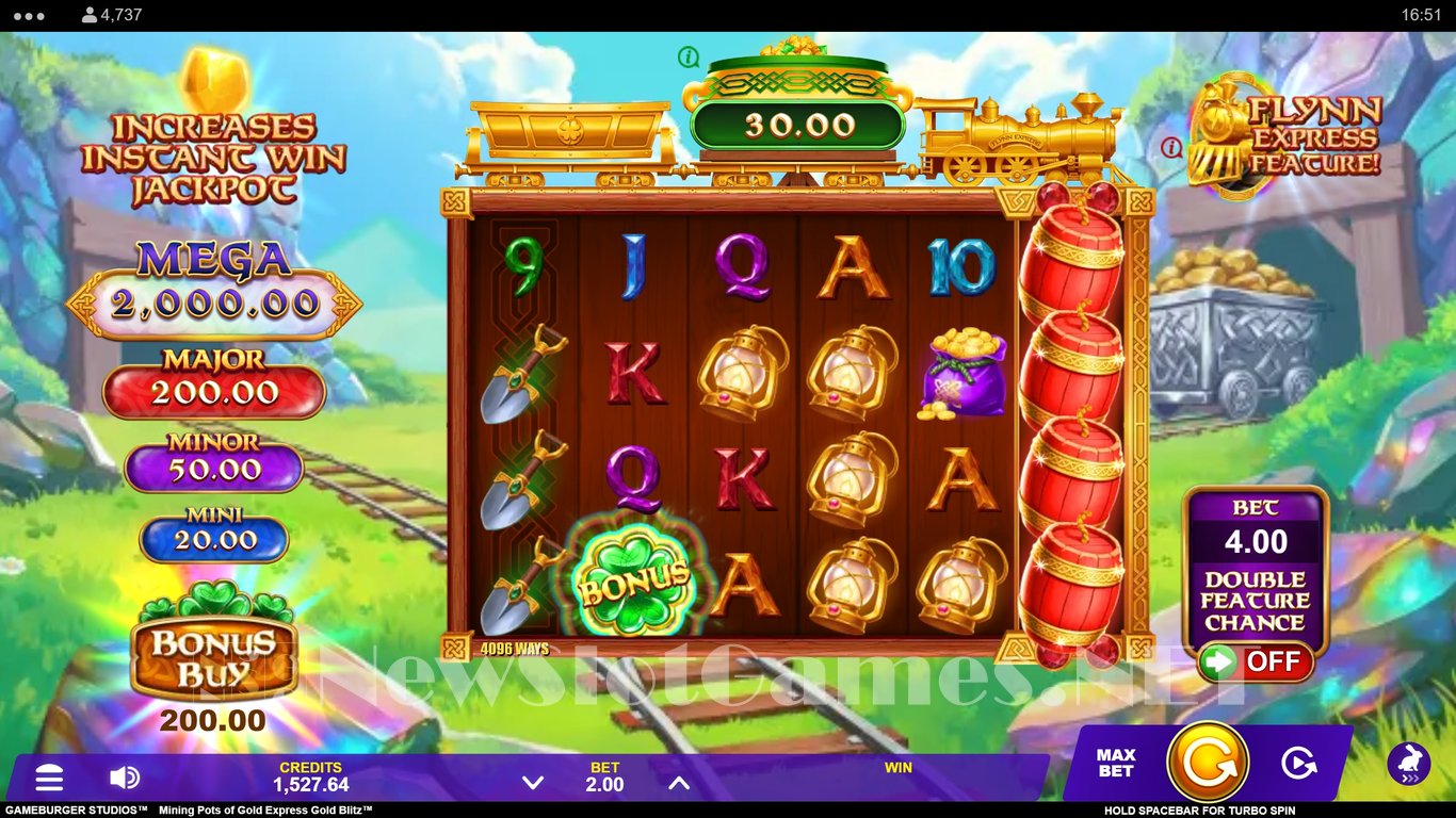Mining Pots of Gold Express Gold Blitz Slot Slot Image in Demo - pic. 2