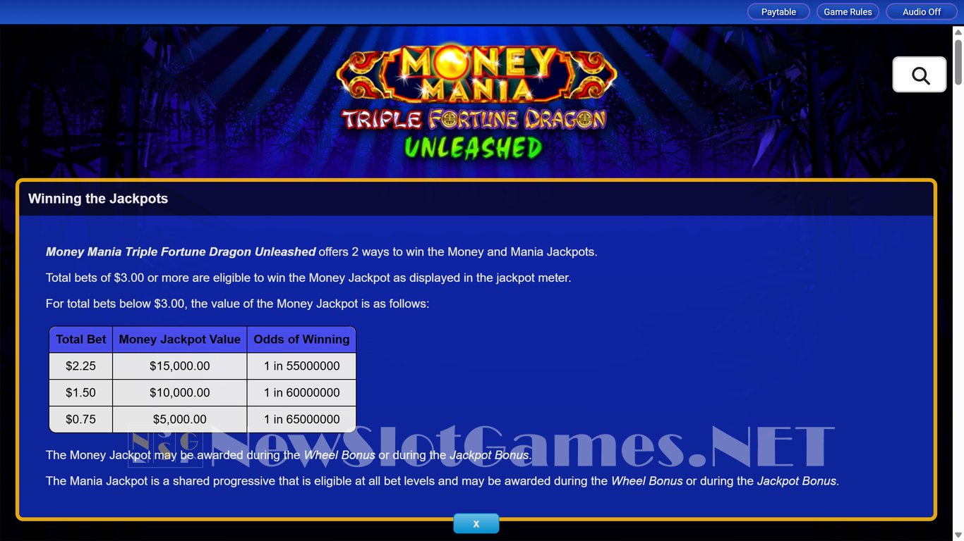 Money Mania Triple Fortune Dragon Unleashed Slot Slot Image in Demo - pic. 3