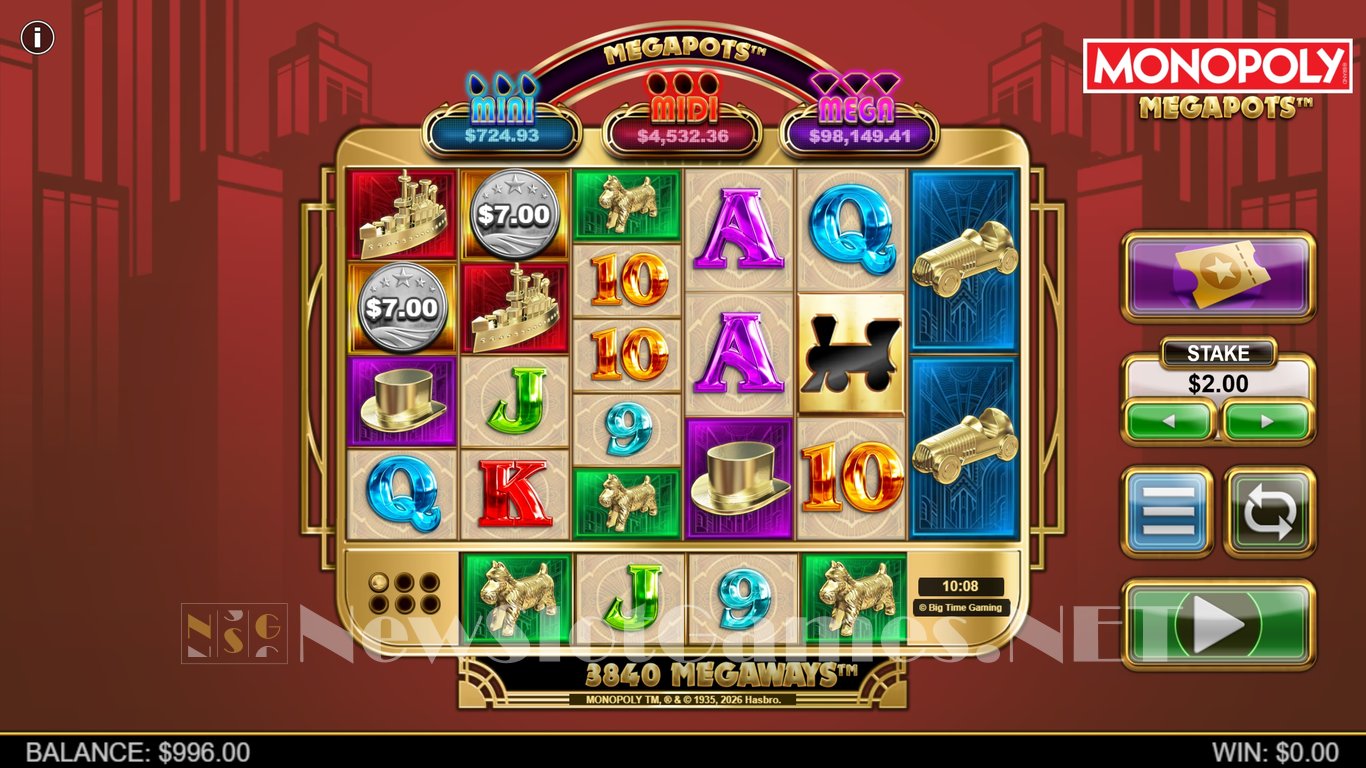 Monopoly Megapots Slot Demo Image